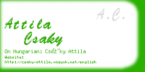 attila csaky business card